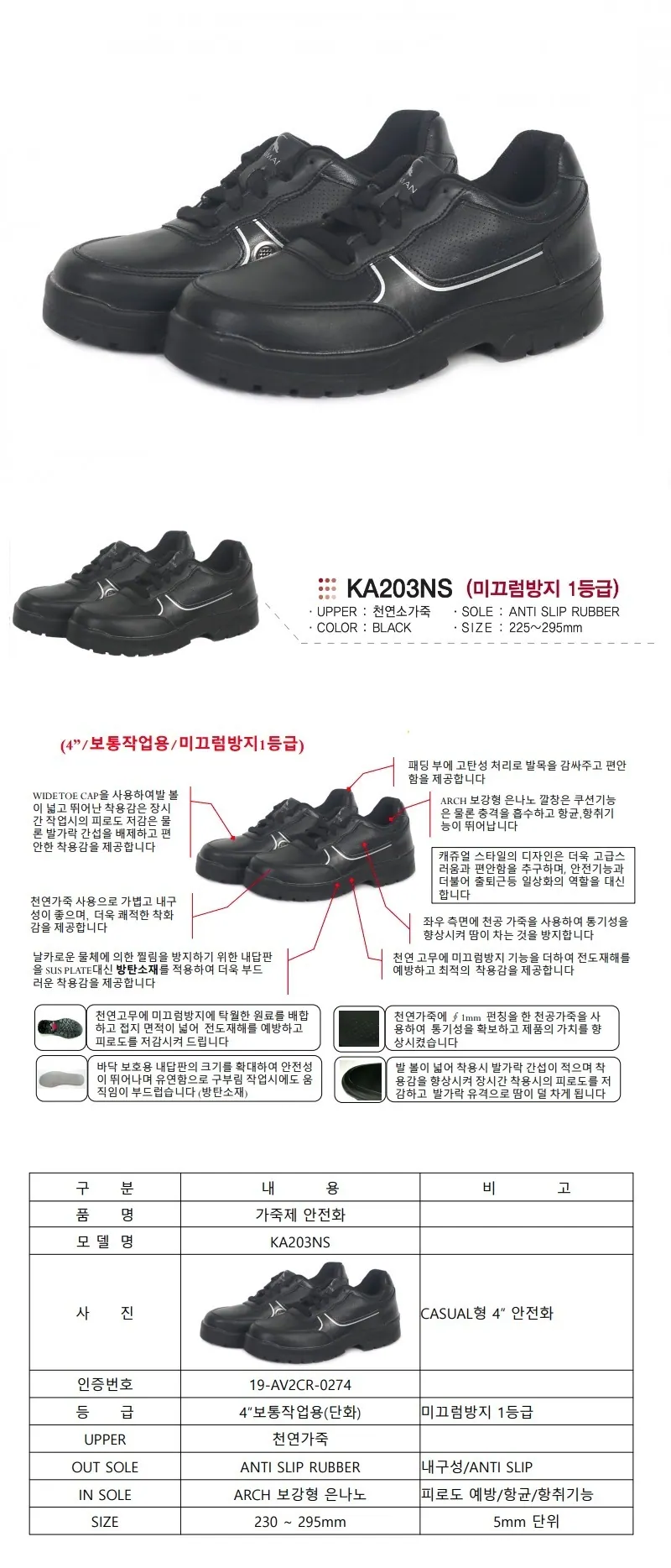 안전화 KA203NS 상세 1