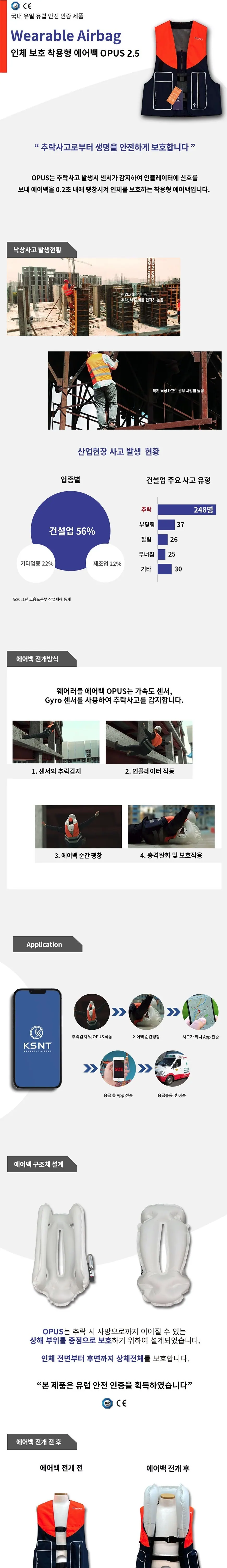 입는 에어백 조끼 OPUS(Switch 작동형) 상세 1