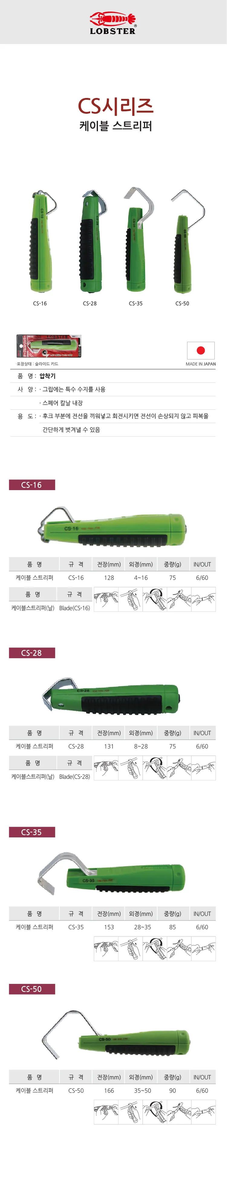 케이블스트리퍼 CS-35 상세 1